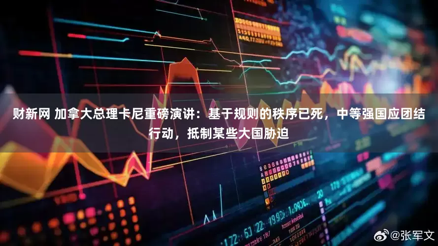 财新网 加拿大总理卡尼重磅演讲：基于规则的秩序已死，中等强国应团结行动，抵制某些大国胁迫